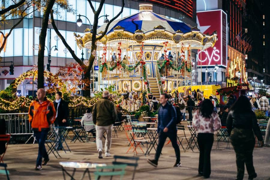 Carrousel de Noël à New York