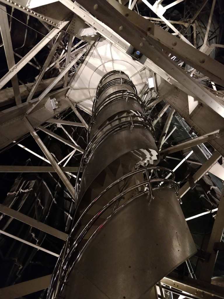 Escalier en colimaçon pour monter à la statue de la Liberté