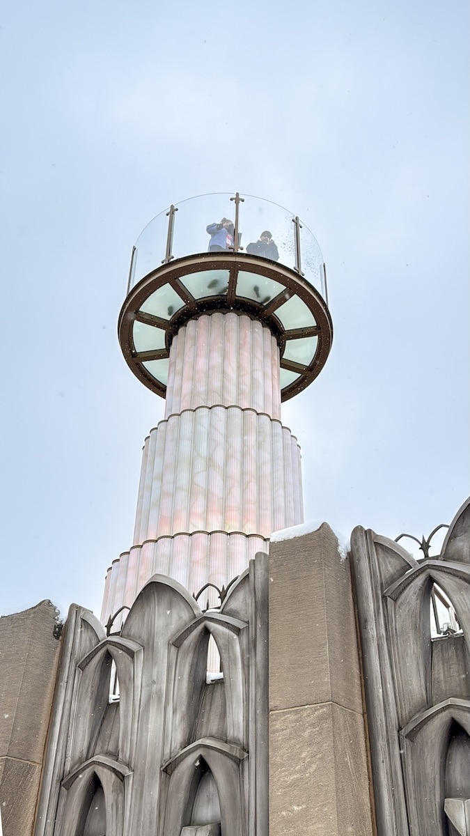 Skylift en l'air au Top of the Rock à New York