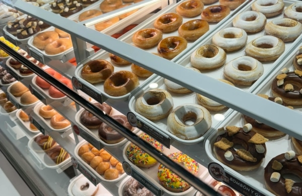 Vitrine de donuts