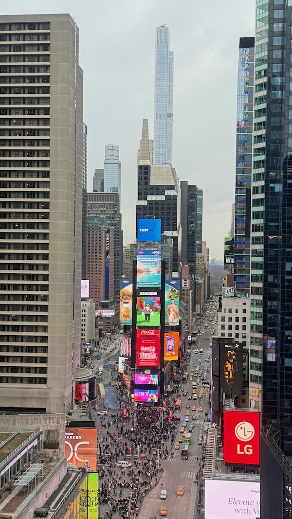 Vue depuis l'observatoire One Times Square à New York