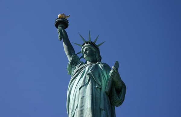 Statue de la Liberté vue depuis le socle sur Liberty Island