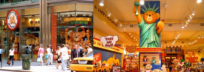 Atelier de création de peluches personnalisées Build a Bear, 5ème Avenue New York