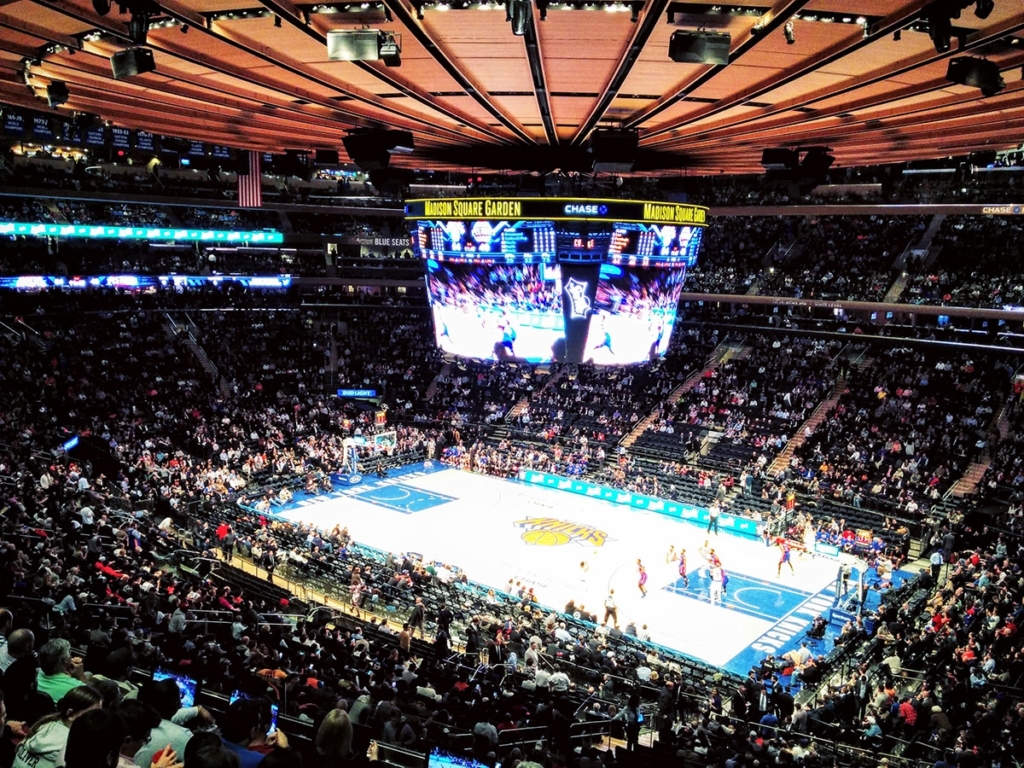 Intérieur Madison Square Garden match de NBA des New York Knicks