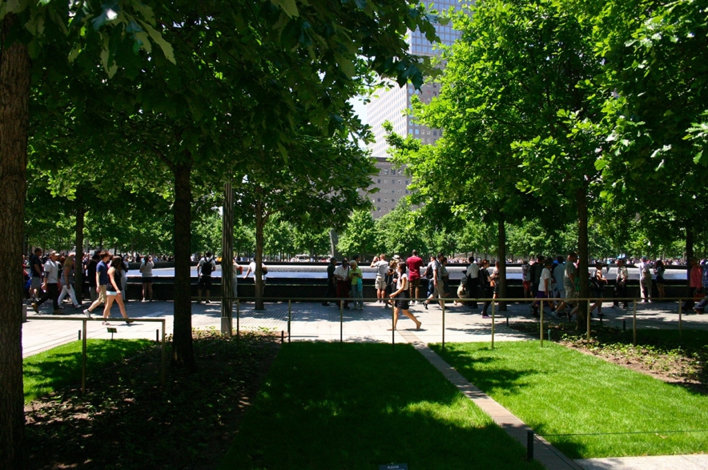 Parc autour du mémorial du 11 septembre à New York