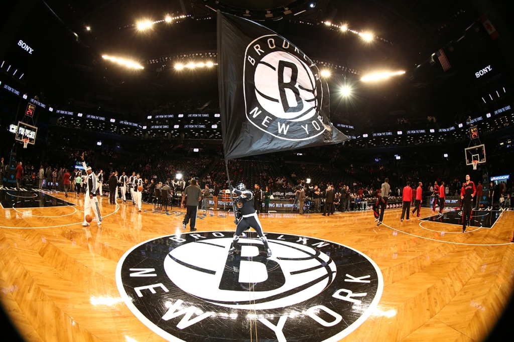 Terrain des Brooklyn Nets, match de NBA