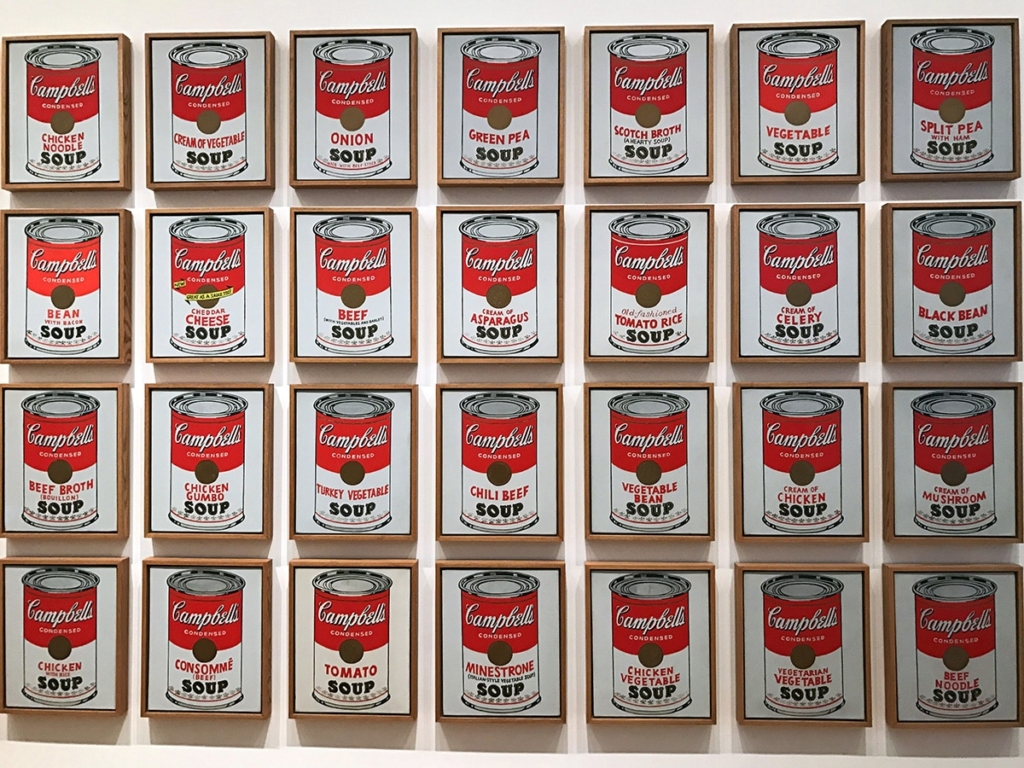 Campbell's soup Cans, oeuvre de Andy Warhol visible au MoMA, The Museum of Modern Art à New York