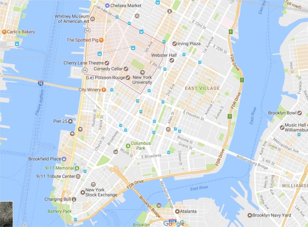 carte-greenwich-village-new-york-manhattan - Blog voyage New York