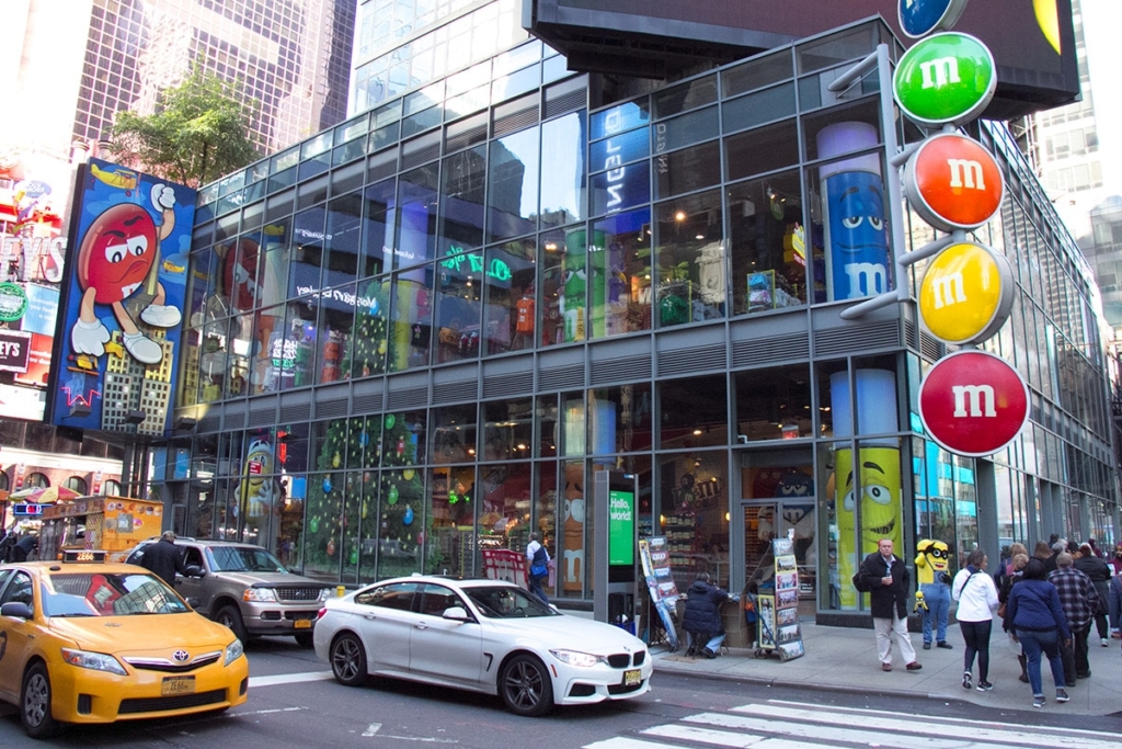 Entrée boutique M&M's World Times Square, New York