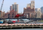 Hélicoptère au départ de l'héliport de New York