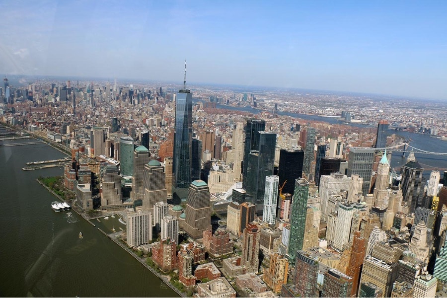 Vol hélicoptère à New York - Vue du World Trade Center