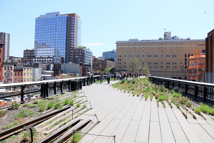 Promenade de la High Line à New York