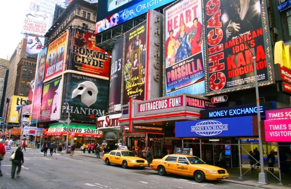 Théâtres de Broadway à Times Square à New York