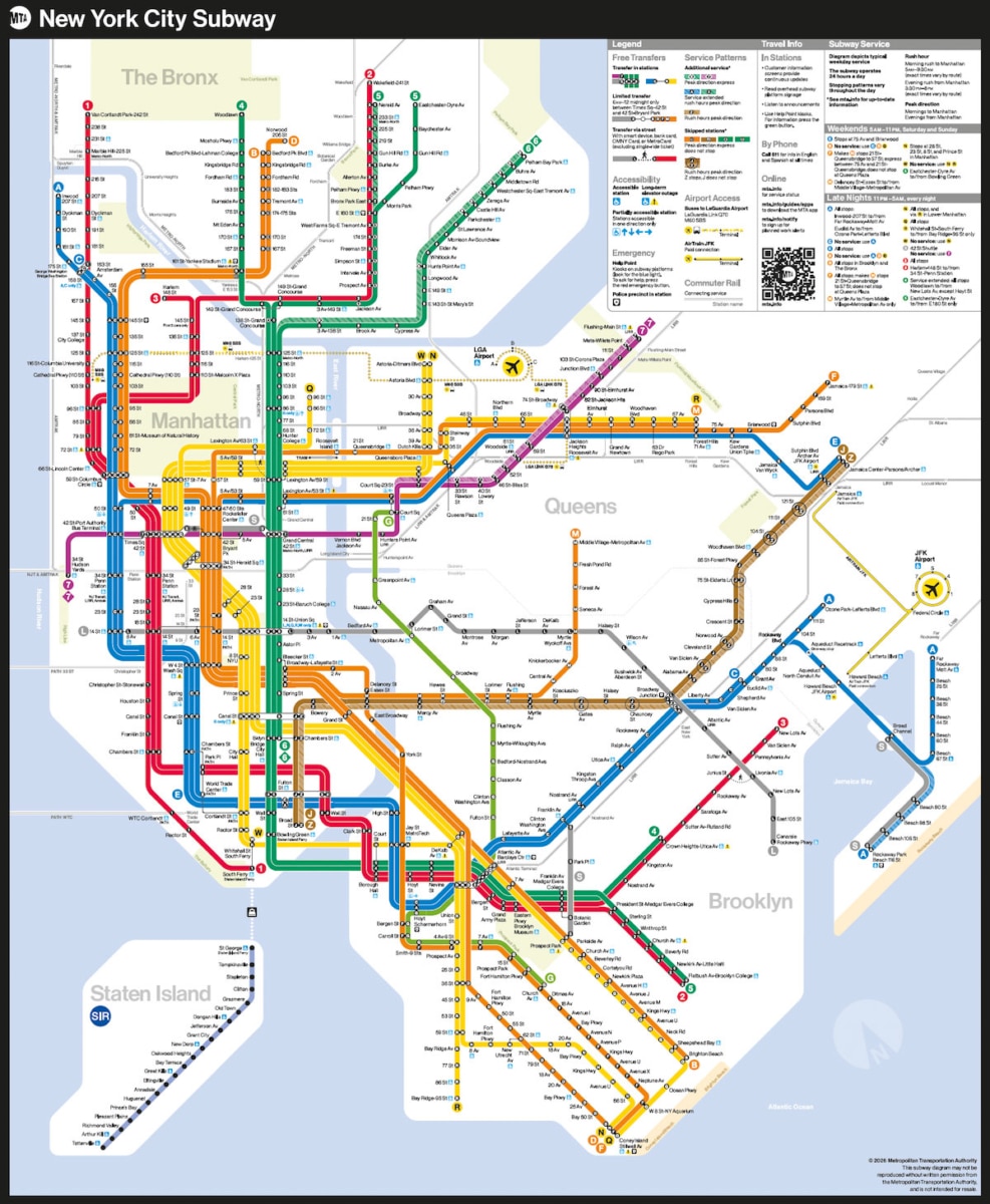 Carte de métro de New York : plan des lignes