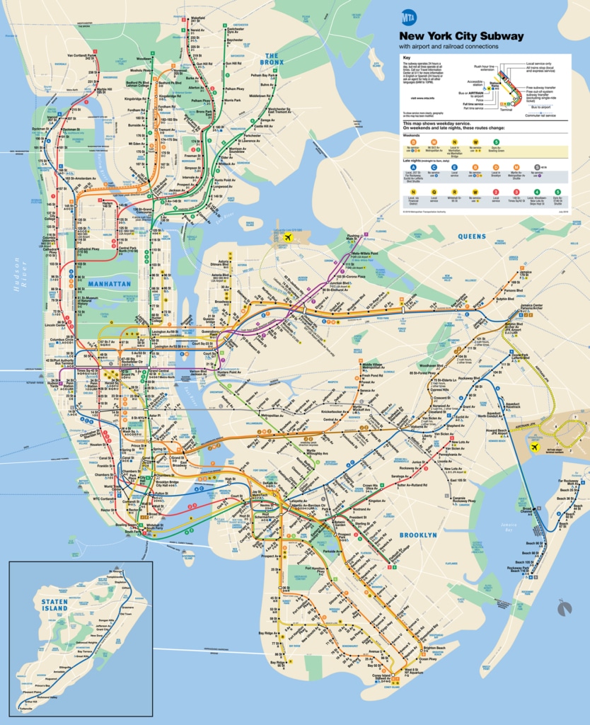 Plan De Métro Et De Bus De New York à Télécharger