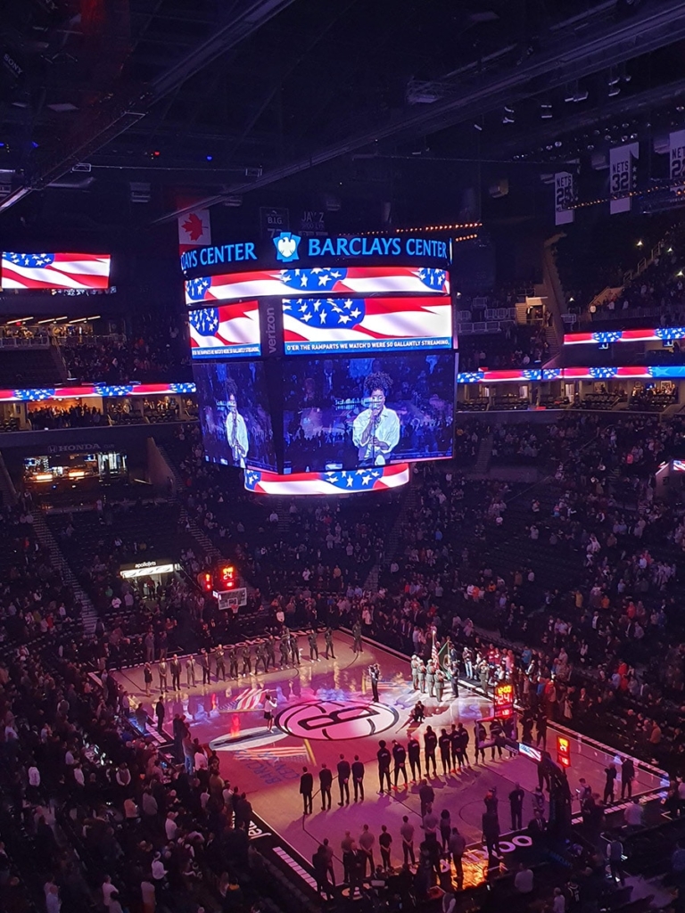 Hymne national USA au Barclays Center, Brooklyn Nets