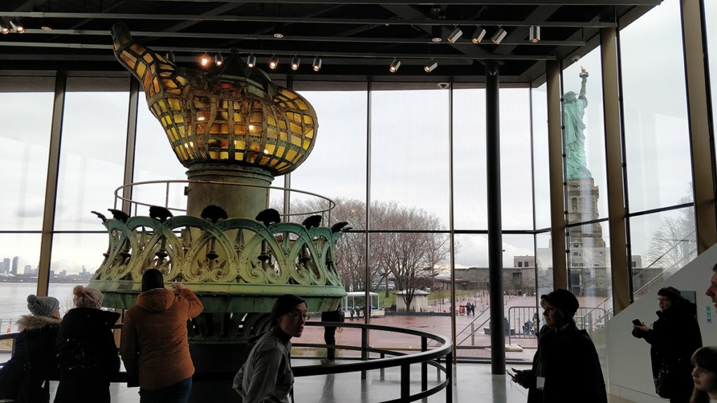 Intérieur du musée de la Statue de la Liberté