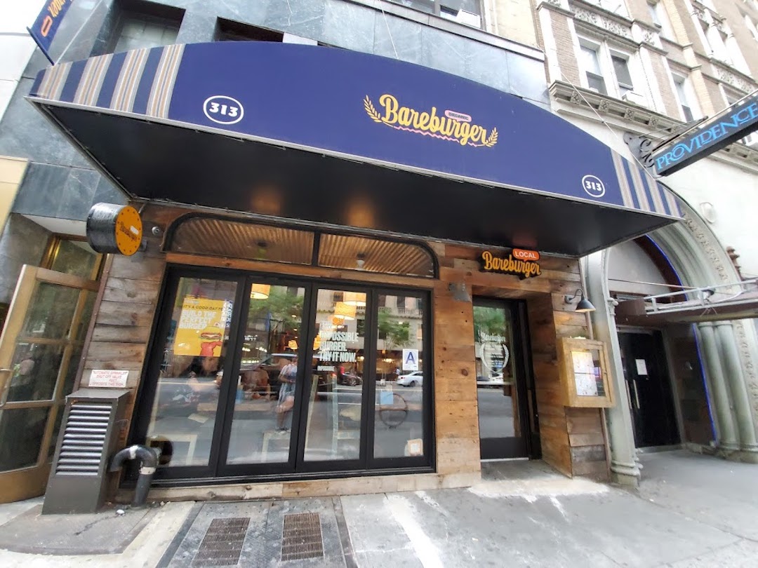 Devanture d'un restaurant Bare Burger à New York