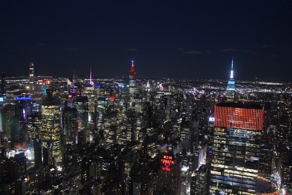 Vue de nuit depuis The Edge