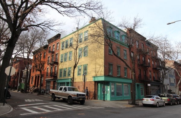 Habitations colorées à Brooklyn Heights