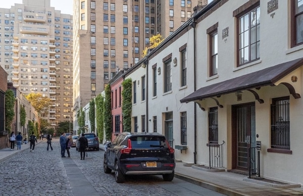 Rue résidentielle à Greenwich Village à New York